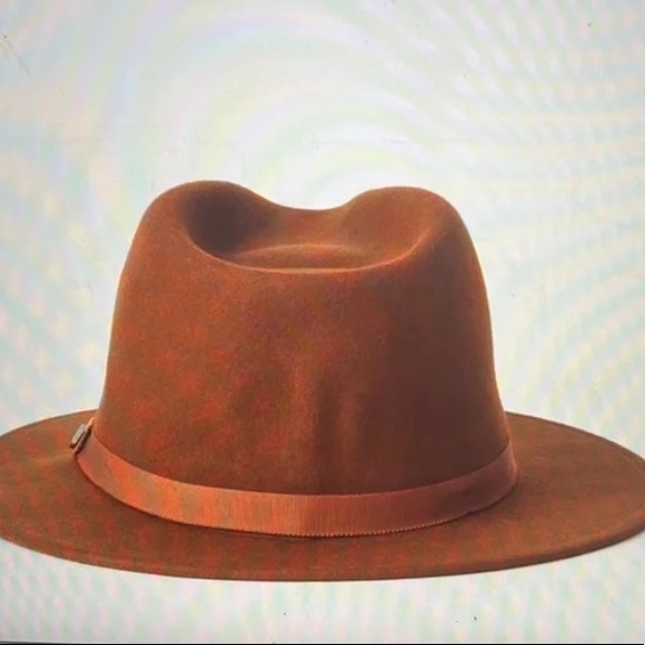 Unisex Brixton Messer Packable Fedora, size large, color coffee, only worn once - Picture 2 of 10